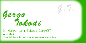 gergo tokodi business card